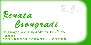 renata csongradi business card